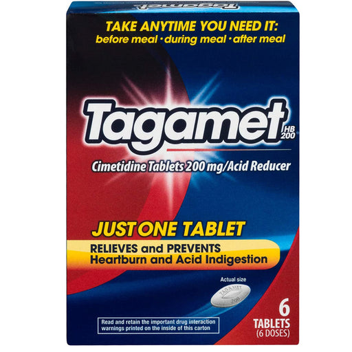 MedTech Tagamet Acid Reducer HeartBurn Relief 200 mg Tablets 6 Count | Buy at Mountainside Medical Equipment 1-888-687-4334