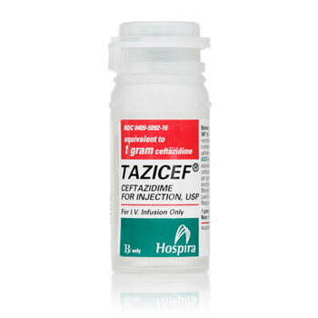 Pfizer Injectables Tazicef (Ceftazidime Injection), 1 Gram, 25 Vials | Mountainside Medical Equipment 1-888-687-4334 to Buy