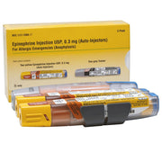 Buy Teva Pharmaceuticals Teva Epinephrine Auto-Injector Pen for Injection 0.3 mg (2 Epinephrine Auto-Injectors + 1 Trainer)  online at Mountainside Medical Equipment