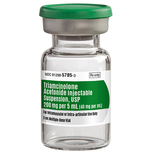 Synthetic Glucocorticoid Corticosteroid | Triamcinolone Acetonide Injection Suspension 200mg Per 5 mL, Multi-Dose Vial (Rx)