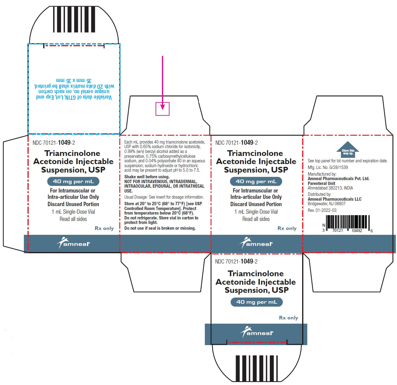 Tri Excel Injection Triamcinolone Acetonide Injection Suspension 40 mg Per 1 mL, Single-Do ...