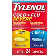 Buy Johnson and Johnson Consumer Inc Tylenol Cold + Flu Severe Day & Night Caplets for Fever, Pain, Cough & Congestion Relief  online at Mountainside Medical Equipment