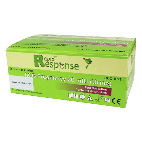 Buy BTNX- Rapid Response Rapid Response Pregnancy Cassette Test Kits 25/Box  online at Mountainside Medical Equipment