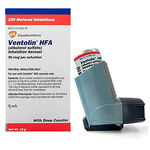 Ventolin HFA Inhaler 90 mcg, 18 gm (Rx) — Mountainside Medical