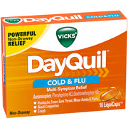 Buy Procter & Gamble Vicks DayQuil Cold & Flu Multi-Symptom Daytime Relief LiquiCaps 16 Count  online at Mountainside Medical Equipment