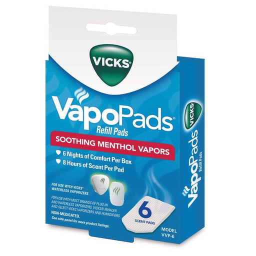 Kaz Vicks Soothing Menthol VapoPads (VVP-6-V) 6 ct | Buy at Mountainside Medical Equipment 1-888-687-4334