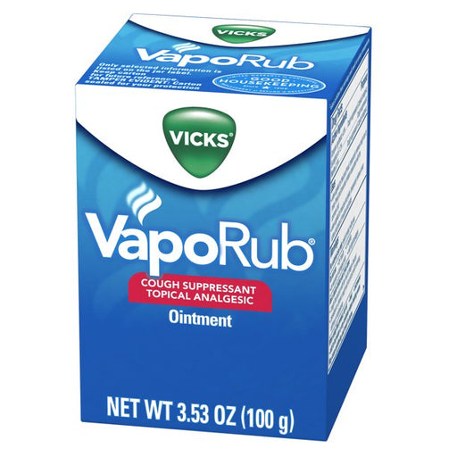 Topical Cough Suppressant | Vicks VapoRub Topical Cough Suppressant Original Ointment 3.53 oz