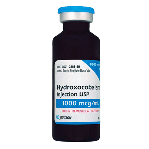 Buy Watson Vitamin B-12 Hydroxocobalamin for Injection 1000 mcg, Multiple Dose 30 mL (Rx)  online at Mountainside Medical Equipment