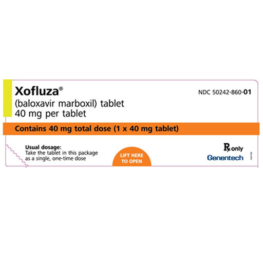 Flu Treatment Medicine | Xofluza Flu Treatment (Baloxavir Marboxil) 40 mg Per Tablet (1 Tablet) (Rx)