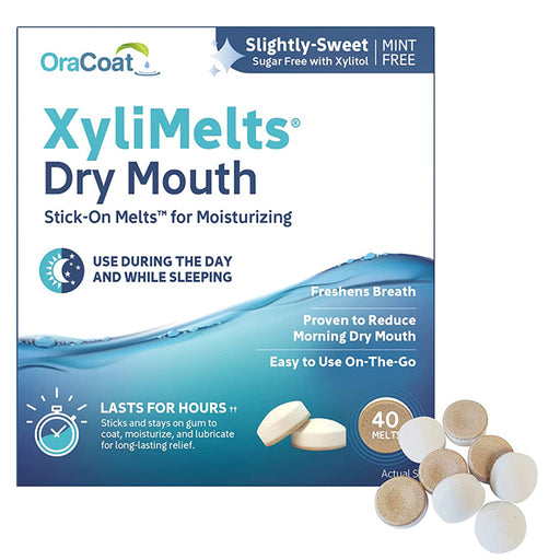 Quest Products XyliMelts Stick-On Melts for Dry Mouth Moisturizing 40 Count | Mountainside Medical Equipment 1-888-687-4334 to Buy