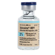 Xylocaine Lidocaine 2% for Inject. 5mL, MPF Vials Preservative Free, 25/Tray