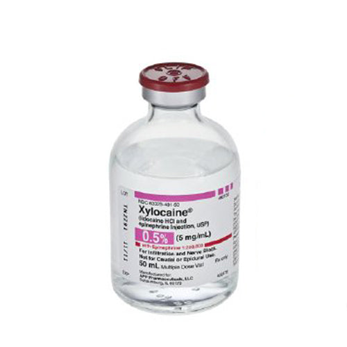 Buy Fresenius USA Xylocaine 0.5% with Epinephrine 1:200,000 for Injection 50 mL - Tray of 25 (Rx)  online at Mountainside Medical Equipment