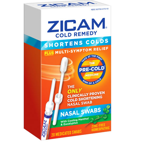 Church & Dwight Zicam Cold Remedy Nasal Swabs for Multi-Symptoms Cold Relief | Mountainside Medical Equipment 1-888-687-4334 to Buy