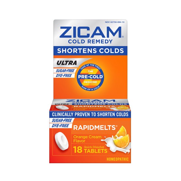 Cold Medicine, | Zicam Ultra Cold Remedy RapidMelts Orange Cream Flavor,18ct