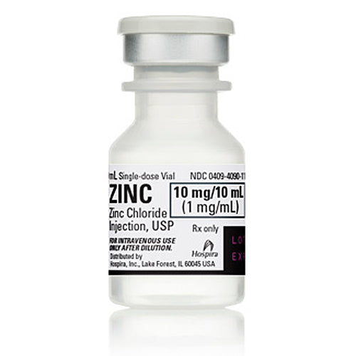 Buy Pfizer Injectables Zinc Chloride for Injection 1 mg/mL Single Dose 10 mL, 25/Tray  online at Mountainside Medical Equipment