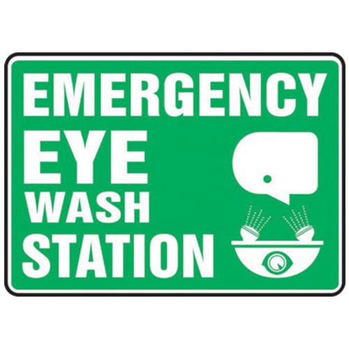 Buy n/a Emergency Eye Wash Station Sign 10 x 14 Adhesive Vinyl  online at Mountainside Medical Equipment