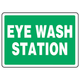 Green Eye Wash Station 7" x 10", Adhesive Vinyl
