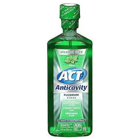 Antiseptic Mouth Rinse, | ACT Anticavity Fluoride Mouth Rinse Mint 18 oz