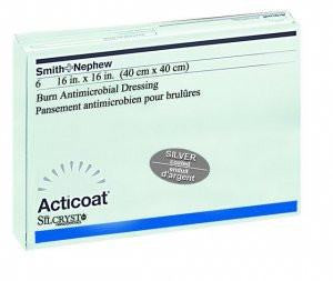 acticoat nanocrystalline silver dressing Smith & Nephew - ACTICOAT Silver-Coated Antimicrobial Barrier Dressing - 20101