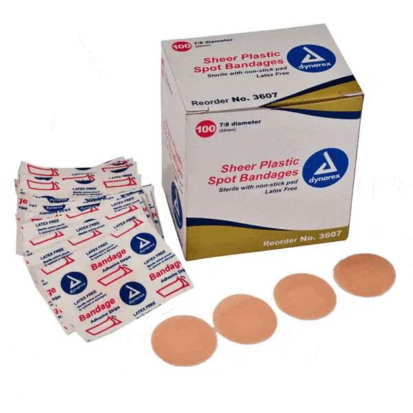 Dynarex Sheer Plastic Spot Bandages | Mountainside Medical Equipment 1-888-687-4334 to Buy
