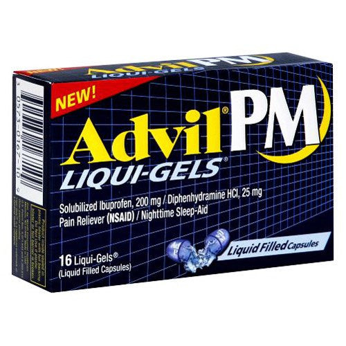 Wyeth Pfizer Advil PM Liqui-Gels Sleep Aid, 20/Box | Mountainside Medical Equipment 1-888-687-4334 to Buy
