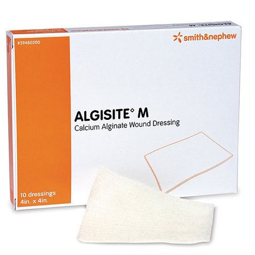 Alginate Wound Care Dressings | Algisite M Calcium Alginate 4" x 4" Dressings, 10/Box