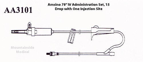 Amsino IV Administration Set 15 Drop, 78