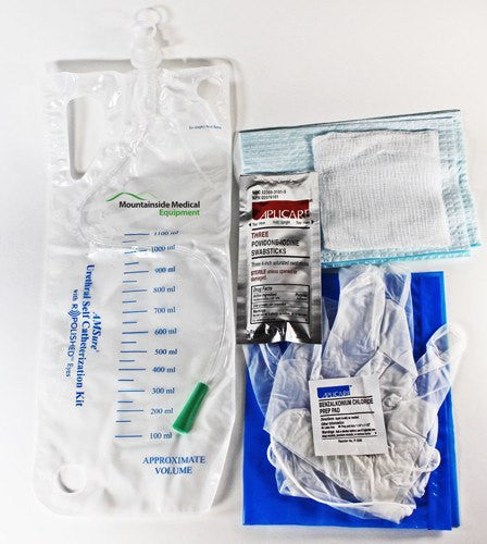 Catheters | AMSure Urethral Self Catheterization Kit with R-Polished Eyes, 50/Case