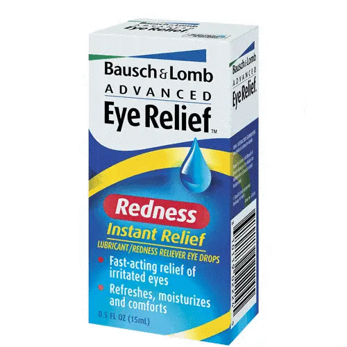 Redness Eye Relief Drops | Bausch Lomb Advanced Eye Relief 0.5 oz