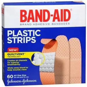 Band-Aid Plastic Adhesive Bandages 60 ct — Mountainside Medical Equipment