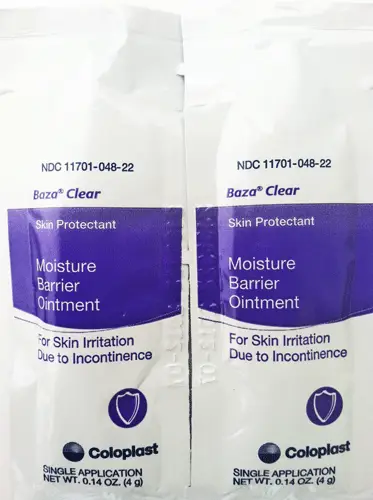 Buy Coloplast Corporation Baza Clear Moisture Barrier Ointment 4 gram Packets 300/Case  online at Mountainside Medical Equipment