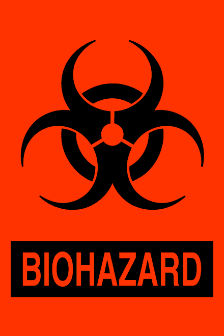 Biohazard Red Sticker