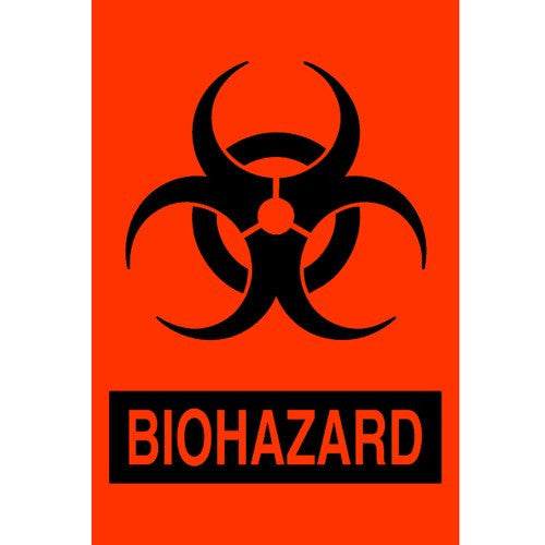 Isolation Supplies | Biohazard Infection Control Red Adhesive Labels 500/Roll
