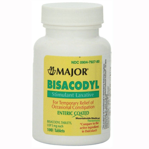 Buy Major Pharmaceuticals Bisacodyl 5mg EC Tablets, 100/Bottle  online at Mountainside Medical Equipment