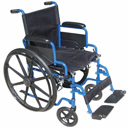 Drive Medical Blue Streak Wheelchair with Flip Back Arms | Buy at Mountainside Medical Equipment 1-888-687-4334