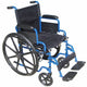 Blue Streak Wheelchair with Flip Back Arms