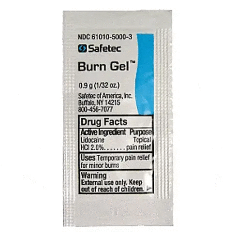 Buy Safetec First Aid Burn Gel with 2% Lidocaine Packet, 25/box  online at Mountainside Medical Equipment