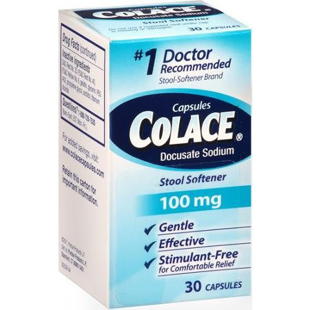 Laxatives, | Colace Stool Softener Capsules 30/Box
