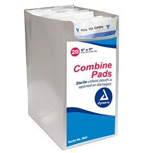 ABD Pads | Dynarex Non-Sterile Combine Pads 8 x 7.5 (576 Per Case)
