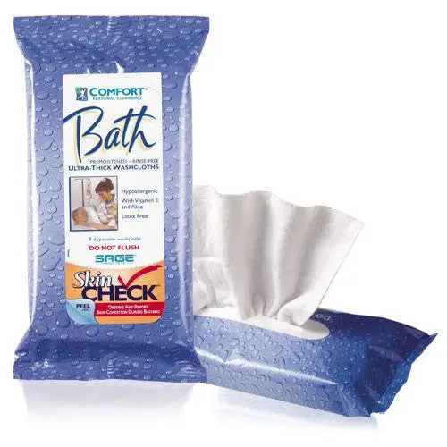 Wet & Dry Wipes | Sage 7900 Comfort Bath Cleansing Washcloths 8 Pack