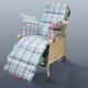 Comfort Seat Chair Overlay with Plaid Cover