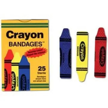 12 Boxes Crayola Crayon Adhesives Bandages Bandaids- 168 Count Total