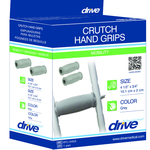 Buy Drive Medical Drive Medical Gray Crutch Hand Grips, Closed-Style, Pair  online at Mountainside Medical Equipment