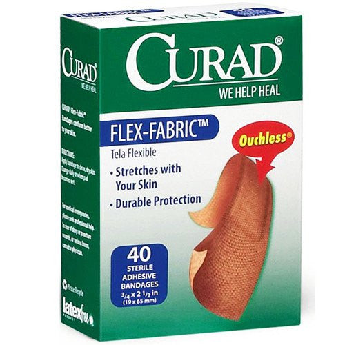 Buy Curad Curad Flex-Fabric Adhesive Bandages 0.75 x 2.5" (40 Count)  online at Mountainside Medical Equipment