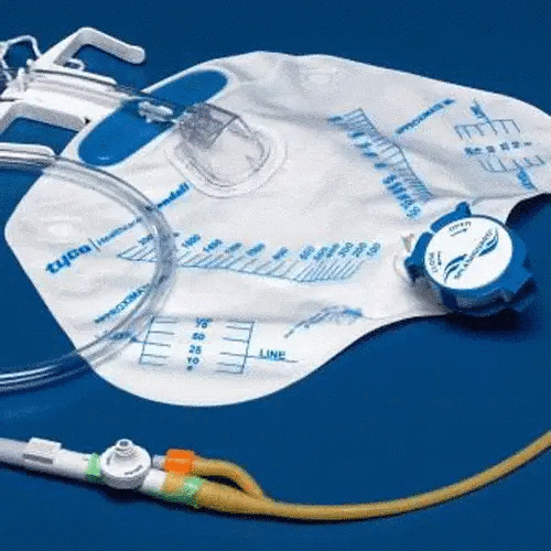Catheters | Dover 6014 Hydrogel Coated Latex Foley Tray w/ Catheter Pre-connected to 2000 mL Drainage Bag with Needle Sampling
