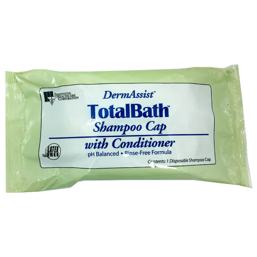 TotalBath Shampoo Cap with Conditioner by DermAssist for convenient hair care and hygiene maintenance.