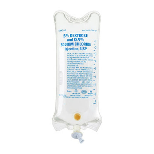 Mountainside Medical Equipment | 5 Dextrose, dextrose with sodium chloride, doctor-only, IV Bags, Iv Solution, Sodium Chloride