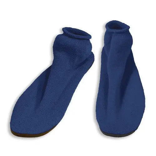 Slipper Socks, Hard Sole, Non Skid, Large, Navy — Mountainside