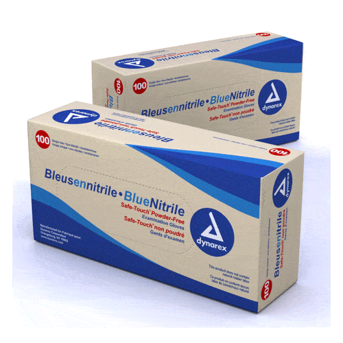 Blue Nitrile Gloves, Powder Free 100/Box for durable, allergy-safe protection in medical settings.