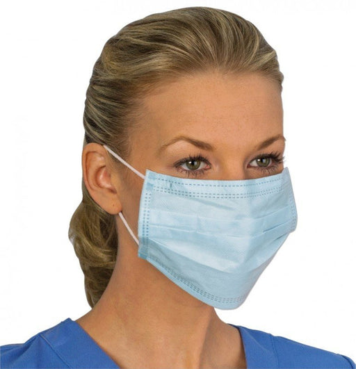 Dynarex Surgical Face Masks with Ties, Light Blue, 50/Box | Mountainside Medical Equipment 1-888-687-4334 to Buy